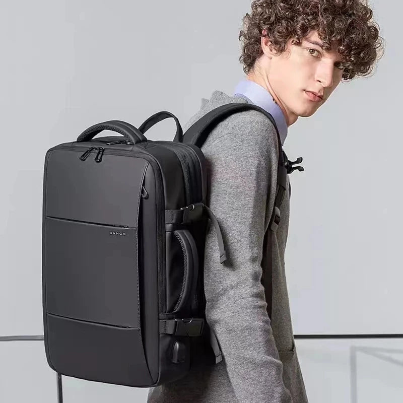 Noxwear - Bange Travel Backpack, Backpack School Expandable USB Bag Large Capacity 17.3 Laptop Waterproof