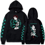 Noxwear-Japanese Anime Demon Slayer Hoodies for Men Akaza Manga Graphic Streetwear Pullover Hoody Long Sleeve Fleece Hooded Sweatshirt