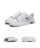 Noxwea - New Shoes for Men Leather Casual Shoes Trend Flat Skateboard Shoes Youth Street Cool Lace-up Sneaker