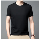 Noxwear - New Summer Waffle Round Neck Short Sleeved T-shirt for Men's Short Sleeved Top