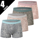 Noxwear - 4/10piece Men's European And American Size Printed Fashionable Underwear Comfortable Plus Size Boxer Shorts Casual Sports Shorts