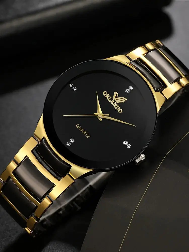 Noxwear - hot sale black dial steel quartz men business watch