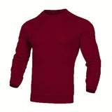 Noxwear - Men's coat fashion small check Waffle youth round neck jacquard check hoodie