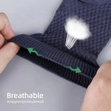 Noxwear - 5 Pairs Bamboo Fiber Men's Socks Classic Business Crew Socks Spring Autumn Casual Comfortable Breathable Compression Bamboo Sox