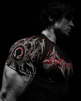 Noxwear - GYM T-shirt Men's Dark Gothic Print Muscle Tee  High Elasticity And Quick Drying Exercise For Bodybuilding Training 2025 Summer