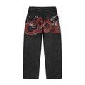 Noxwear - Y2K Baggy jeans Cherry Blossom Selvedge Embroidery Denim Pants men women denim fabric American Hiphop Streetwear Wide Leg Jeans