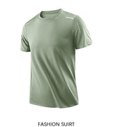 Noxwear - CHRLCK Men's Running Quick Drying T-shirts Breathable Hiking Fishing Tees Soft Elasticity Outdoor Sports Short Shirt Summer