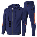 Noxwear-Men's Spring Autumn Tracksuit Set Long Sleeve Hoodie And Joggers 2-Piece Fitness Running Sportswear Casual Clothing
