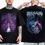 Noxwear - Men's Song Jinyu Cartoon Pattern T-shirt Harajuku Short Sleeved High-quality Cotton T-shirt Japanese Anime Solo Flat T-shirt