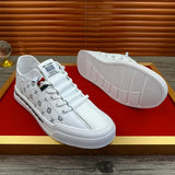 Noxwear - European New Shoes for Men Genuine Leather Casual Shoes Trend Print Flats Skateboard Shoes Youth Street Sneakers