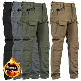 Noxwear - Men's Winter Pants Water Resistant Fleece Lined Snowboard Ski Softshell Tactical Pants with Multi-Pockets Outdoor Work Pants