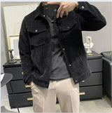Noxwear - Winter Fashion Jacket Men's Lapel Autumn and Winter New Corduroy Jacket  Retro Slim Fitting Jacket for