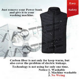 Noxwear - 28/9 Areas Heated Vest Men Jacket Heated Winter Womens Electric Usb Heater Camping Jacket Man Thermal Vest Body Warmer Coat 6XL