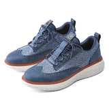 Noxwear - New Shoes for Men Leather Casual Shoes Fashion Breathable Brogues Sport Shoes Street Cool Chunky Sneakers