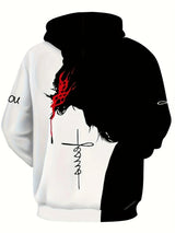 Noxwear-The new men's hoodie for the autumn of 2025 features a casual fashionable and sporty 3D Christ Jesus pattern print