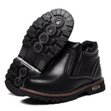 Noxwear - Steel toe cap boots waterproof non-slip work shoes for men women anti smash anti puncture leather construction site safety shoes