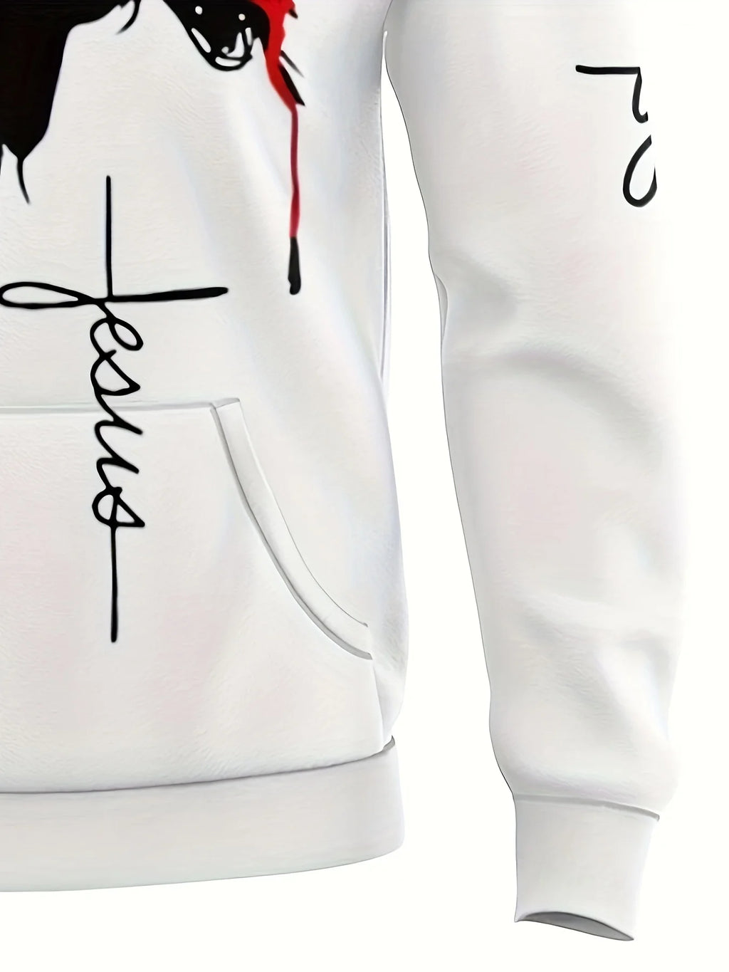Noxwear-The new men's hoodie for the autumn of 2025 features a casual fashionable and sporty 3D Christ Jesus pattern print