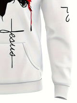 Noxwear-The new men's hoodie for the autumn of 2025 features a casual fashionable and sporty 3D Christ Jesus pattern print