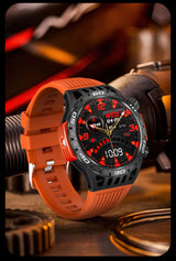 Noxwear - LIGE GPS Smart Watch Men LED Flashlight Compass Waterproof Bluetooth Call Health Watches Voice Assistant Military Smartwatch Men