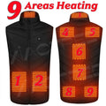 Noxwear - 28/9 Areas Heated Vest Men Jacket Heated Winter Womens Electric Usb Heater Camping Jacket Man Thermal Vest Body Warmer Coat 6XL