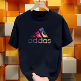 Noxwear - Summer and autumn simple and trendy machine-printed T-shirt loose and casual short-sleeved men's and women's sportswear top
