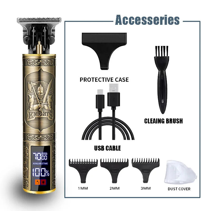 Noxwear - T9 Professional Hair Clipper/Accessories for Men | USB Fast Charging | Beard/Body/Hair Trimmer | Precision Electric Shaver