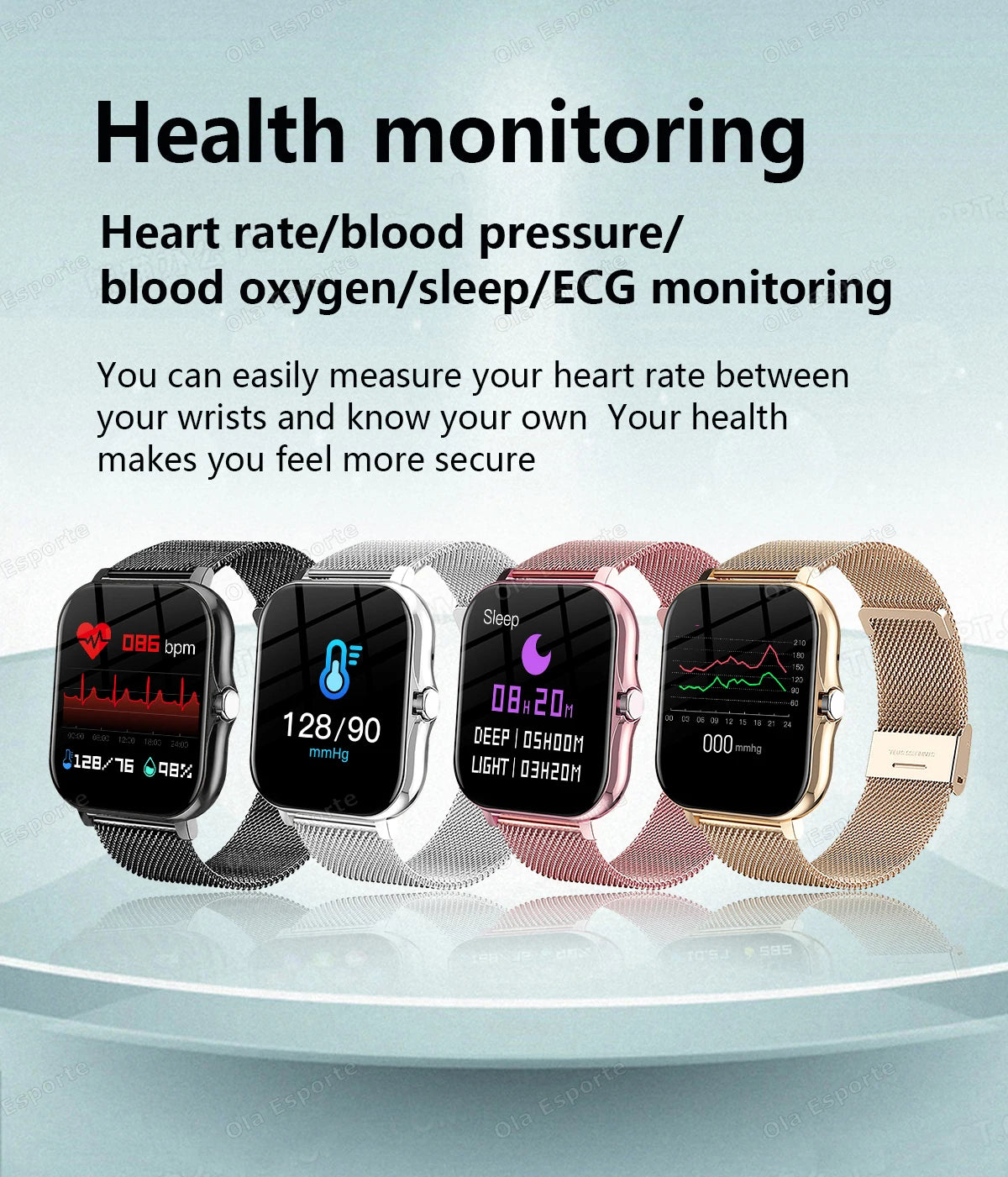 Noxwear - New Smart Watch 2.01 Inch HD Display Answer Make Call Message Preview Sport Modes smartwatch DIY Dial Weather Forecast Men Women