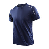 Noxwear - CHRLCK Men's Running Quick Drying T-shirts Breathable Hiking Fishing Tees Soft Elasticity Outdoor Sports Short Shirt Summer