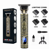 Noxwear - T9 LCD Electric Hairdresser Oil Shaving Head Electric Pusher Carving