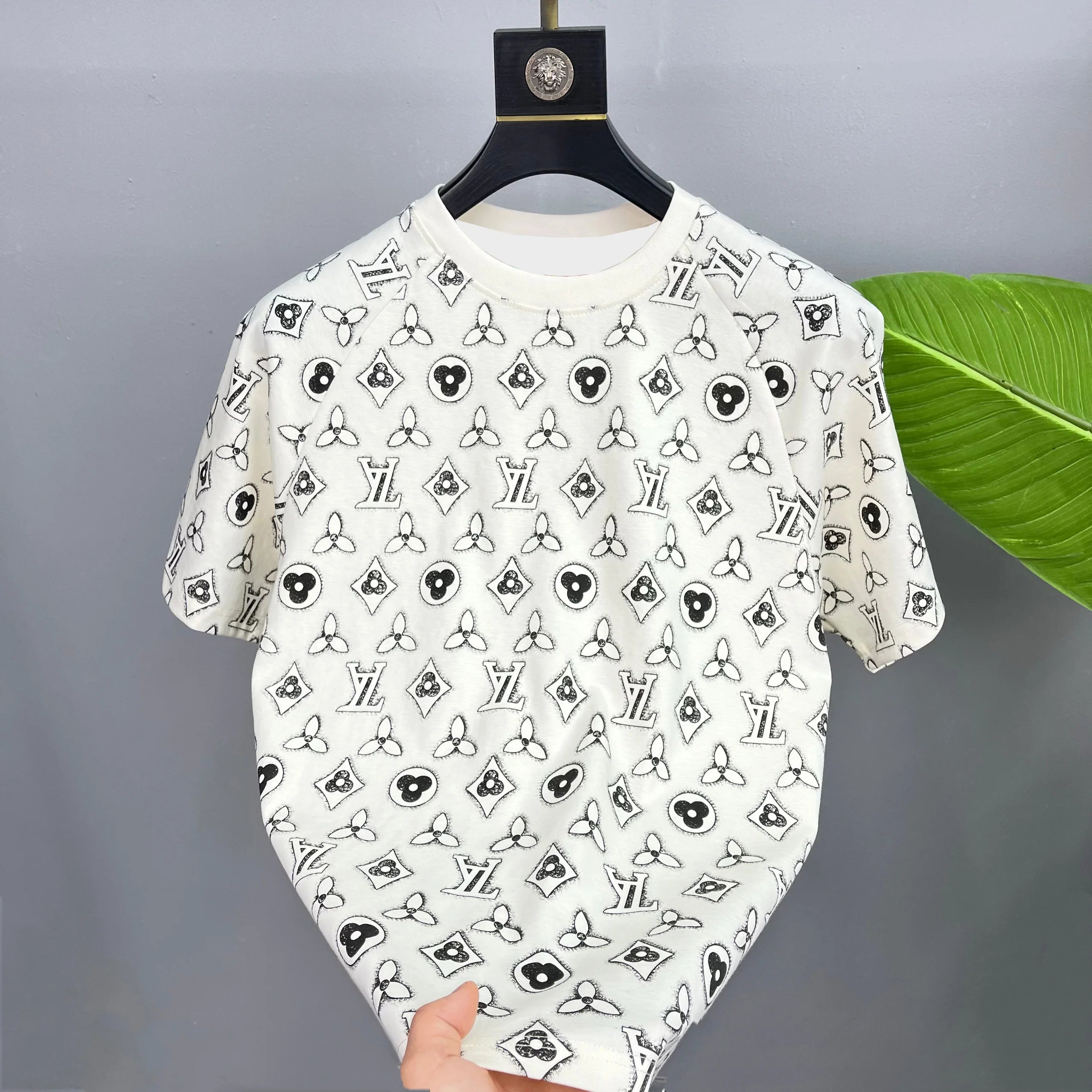 Noxwear - New Style Men's Casual Trendy Fashion Short-Sleeved T-Shirt Classic Round-neck T-Shirt Colorful Print Letters Summer Shirt