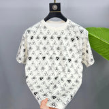 Noxwear - New Style Men's Casual Trendy Fashion Short-Sleeved T-Shirt Classic Round-neck T-Shirt Colorful Print Letters Summer Shirt