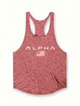 Noxwear - Cross-border European Size Alpha Men's Printed Round-neck Fitness Vest, Undershirt, Muscle Quick-drying Basketball Vest