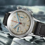 Noxwear - Men's watches 1963 pilot automatic watch 42mm waterproof retro quartz chronograph vintage dress watch