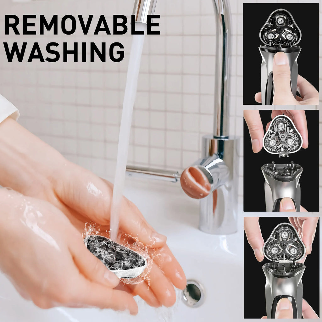 Noxwear - ENCHEN Blackstone Electrical Rotary Shaver for Men 3D Floating Blade Washable Type-C USB Rechargeable Shaving Beard Machine