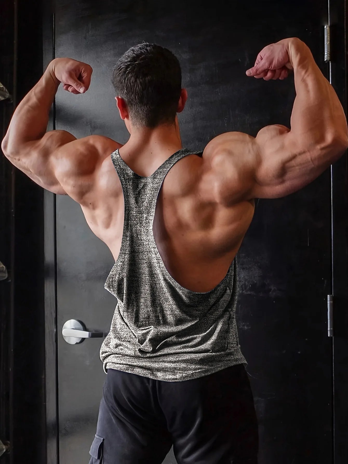 Noxwear - Cross-border European Size Alpha Men's Printed Round-neck Fitness Vest, Undershirt, Muscle Quick-drying Basketball Vest