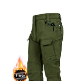 Noxwear - Men's Winter Pants Water Resistant Fleece Lined Snowboard Ski Softshell Tactical Pants with Multi-Pockets Outdoor Work Pants