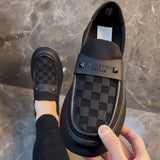 Noxwear - 2025 Autumn New British Style Mens Casual Shoes Fashion Trend Board Shoes Male Flat Shoes Platform Business Casual Loafers Mens