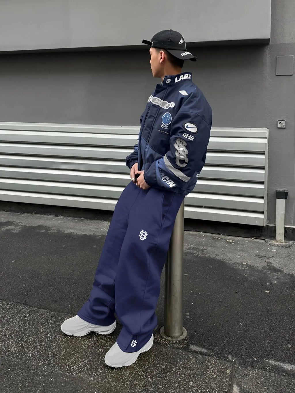 Noxwear - New Y2K Pants Personalized Pant Leg Zipper Embroidery Hip Hop Casual Joggers Men Pants Retro Straight Pants Tracksuit Streetwear