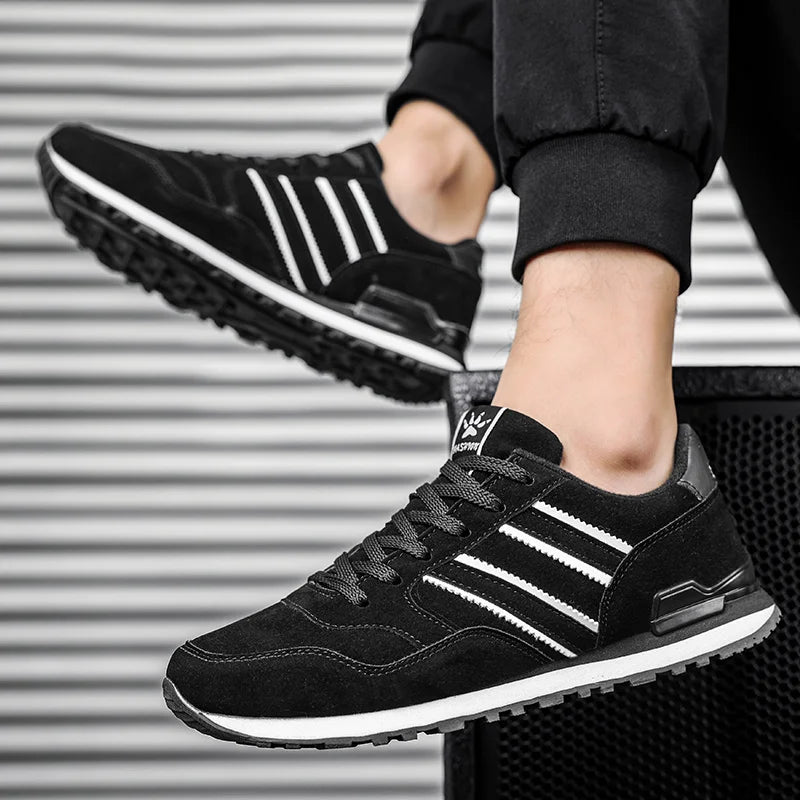 Noxwear - Artificial Leather Men Causal Shoes Male Spring Men Casual Light Shoes Sneakers Lac-up Flats Breathable Outdoors Sapato