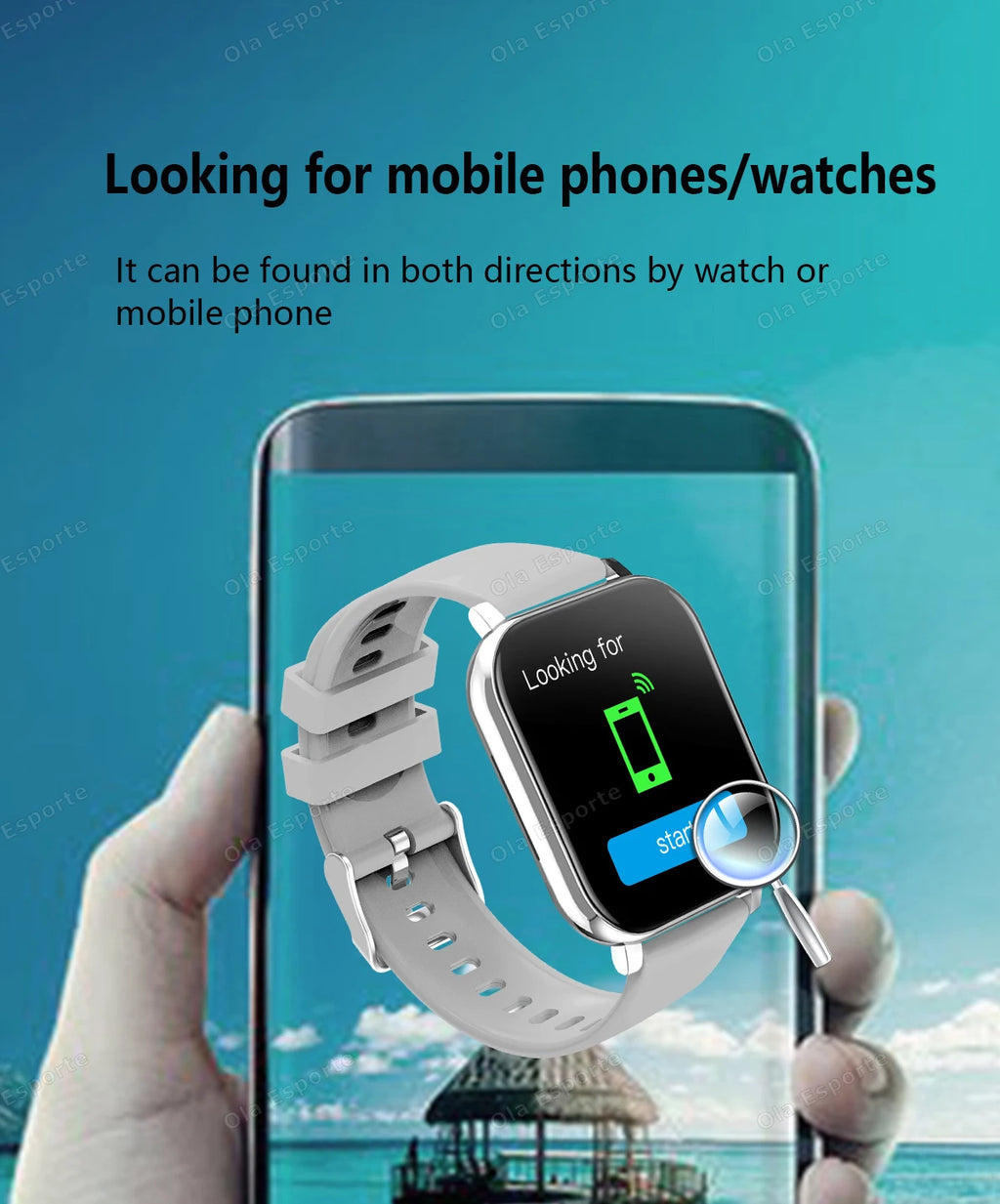 Noxwear - New Smart Watch 2.01 Inch HD Display Answer Make Call Message Preview Sport Modes smartwatch DIY Dial Weather Forecast Men Women