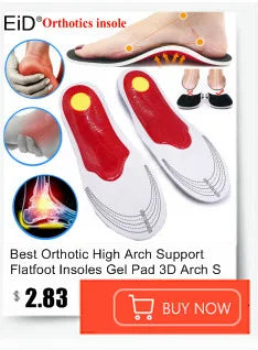 Noxwear - Premium Orthotic Gel Insoles Orthopedic Flat Foot Health Sole Pad For Shoes Insert Arch Support Pad For Plantar fasciitis Unisex