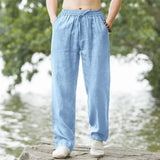 Noxwear - Men's Beach Pants Joggers  Streetwear Cotton Linen Sweatpants Casual Pants Hawaiian Vacation Loose Summer Long