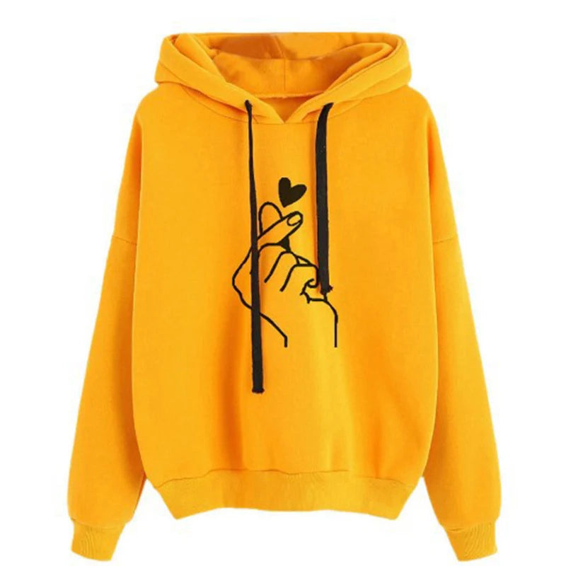 Noxwear - Finger Heart Fleece Hoodie