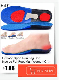 Noxwear - Premium Orthotic Gel Insoles Orthopedic Flat Foot Health Sole Pad For Shoes Insert Arch Support Pad For Plantar fasciitis Unisex