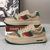 Noxwear - Spring Shoes for Men Canvas Casual Shoes Trend Print Cool Flat Skateboard Shoes Lace-up Sneaker Big Size