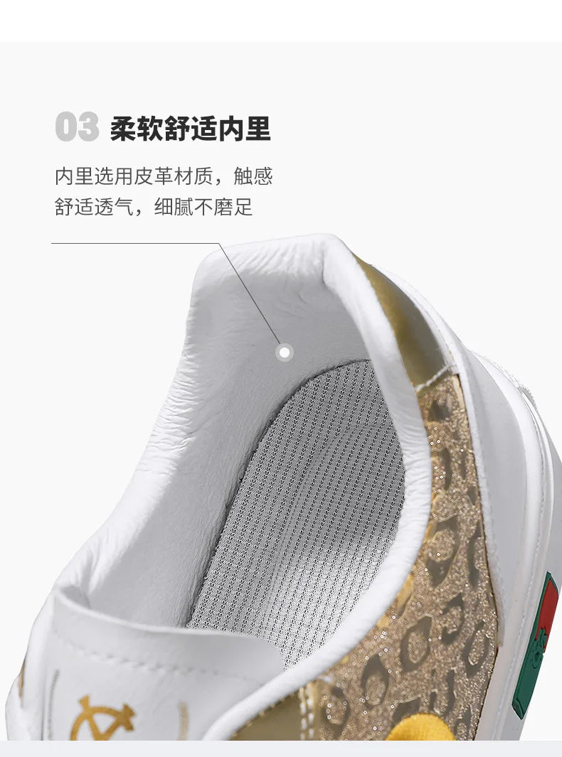 Noxwea - New Shoes for Men Leather Casual Shoes Trend Flat Skateboard Shoes Youth Street Cool Lace-up Sneaker