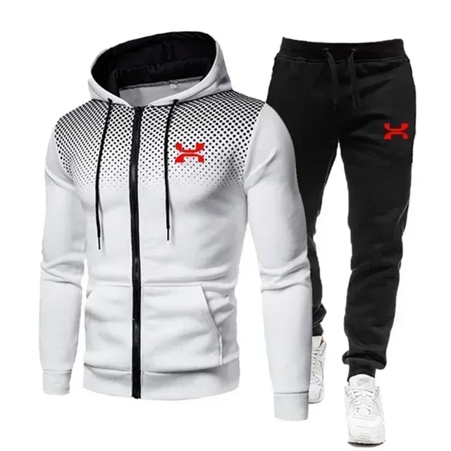 Noxwear-2025 Fashion Tracksuit For Men Hoodie Fitness Gym Clothing Men Running Set Sportswear Jogger Men'S Tracksuit Winter Suit Sports