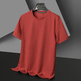 Noxwear - New Summer Waffle Round Neck Short Sleeved T-shirt for Men's Short Sleeved Top