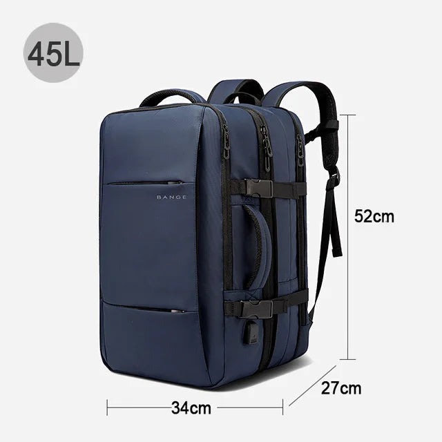 Noxwear - Bange Travel Backpack, Backpack School Expandable USB Bag Large Capacity 17.3 Laptop Waterproof