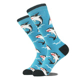 Noxwear - Cotton Happy Funny Socks Men Alien Planet Shark Crazy Design Sokken Unisex Novelty Dinosaur Crew Skateboard Calcetines Hombre